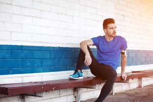 Guy Sitting on Bench